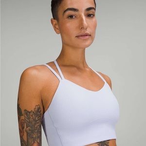 Lululemon like a cloud longline ribbed bra, size 4